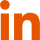 Orange Linkedin icon