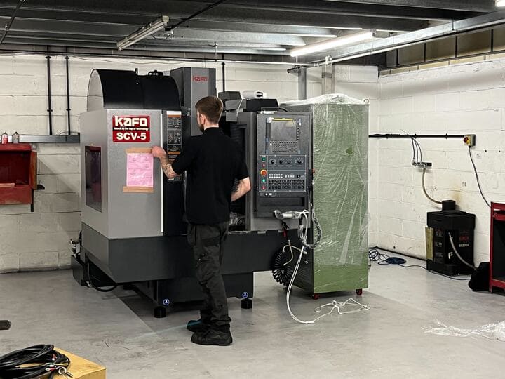 Man working on machine